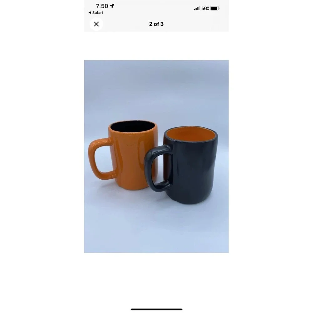 Rae Dunn Halloween Mug Set Lazy Bones & Bone to be Wild